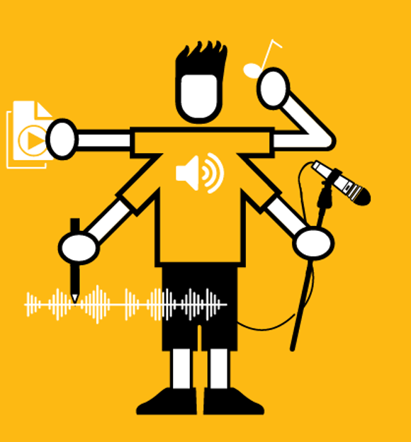 Illustration of a sound assistant illustration