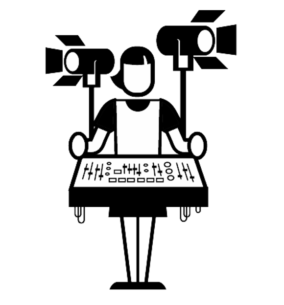 Lighting console operator illustration