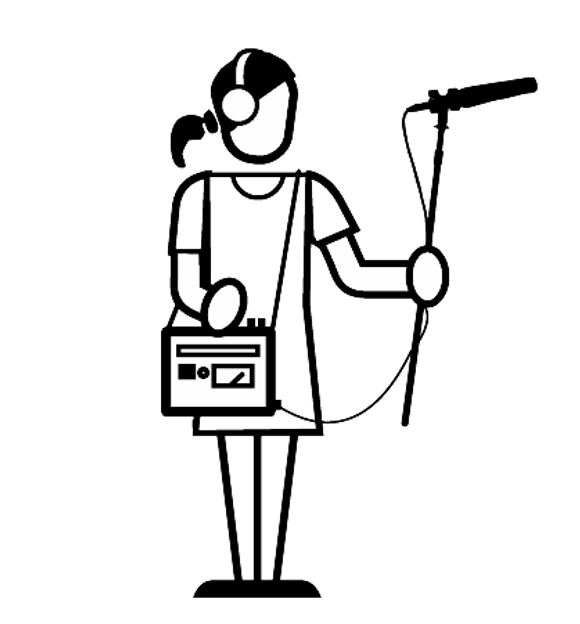 Sound recordist illustration