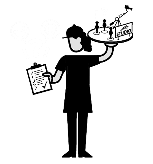 Studio assistant illustration
