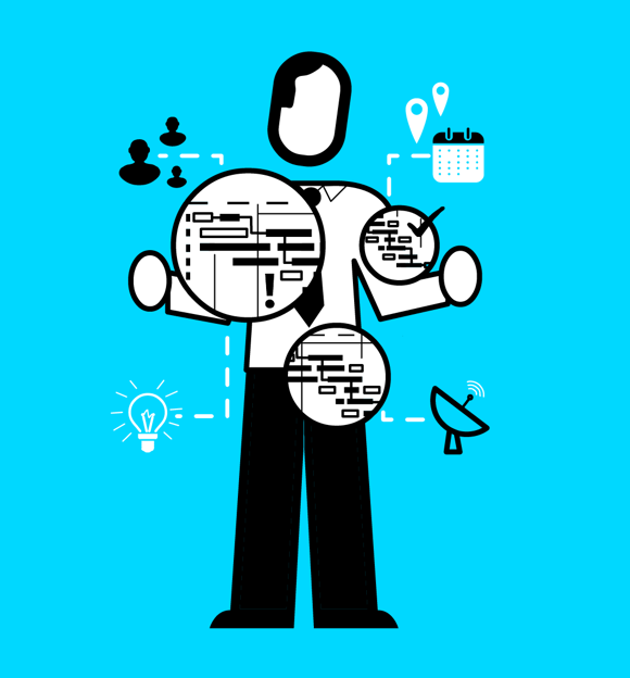 Senior technical project manager illustration