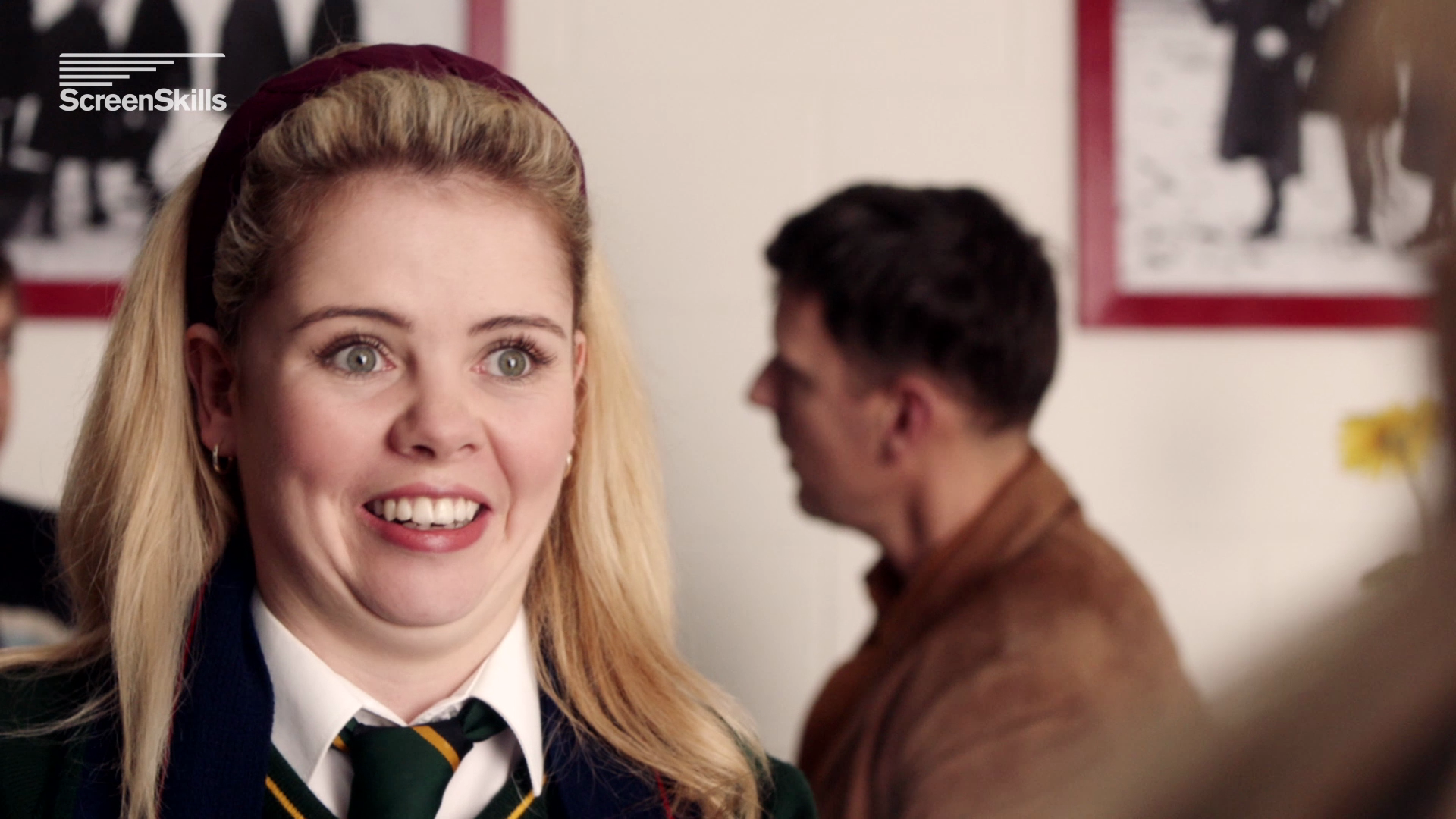 Derry Girls' Erin Quinn looking excited
