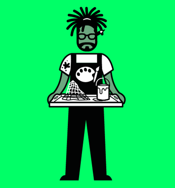 Illustration of a junior artist illustration