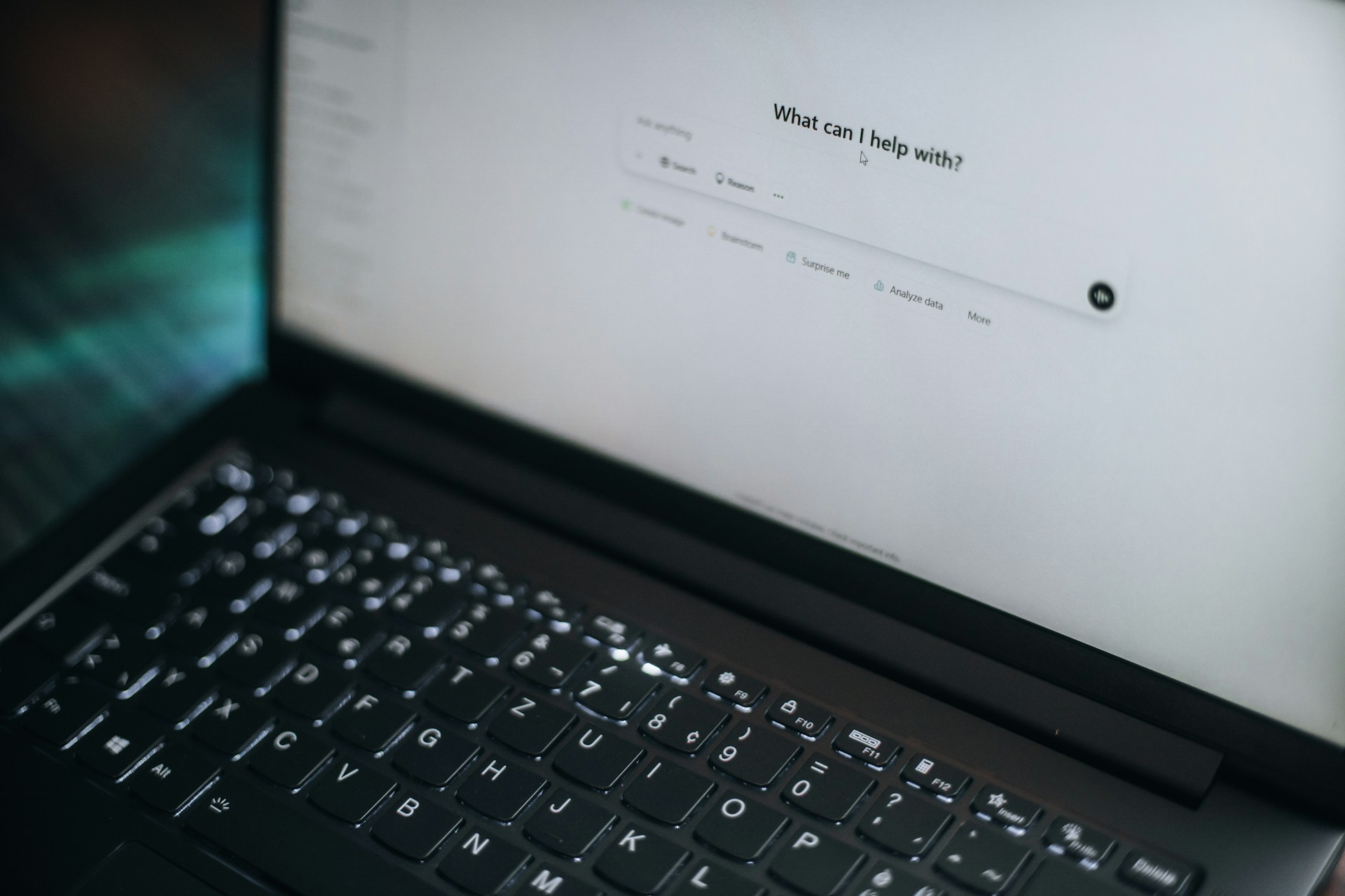 A laptop screen open to an AI server page